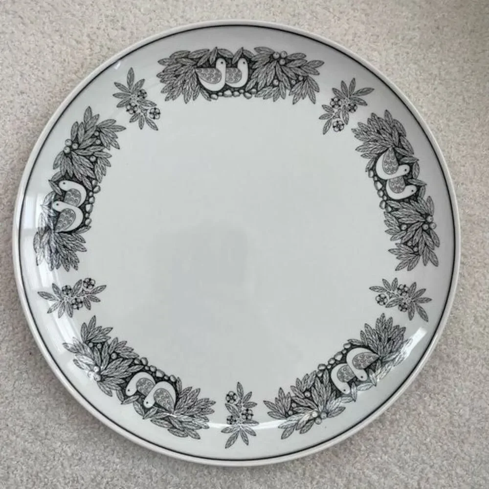 Franciscan Bird n Hand MCM Partridge Dinner Plates 10.25”